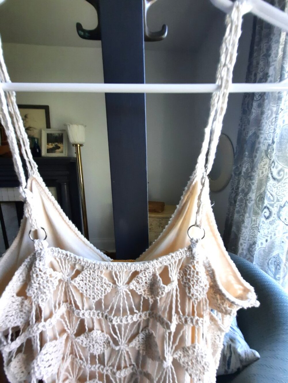 Lined Crocheted dress, pure cotton, feminine and romantic, bodycon - Picture 8 of 8